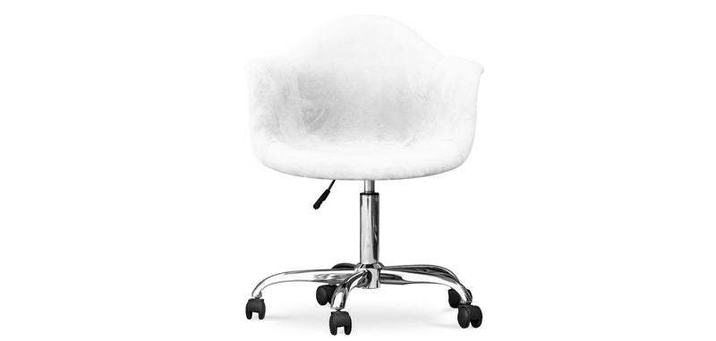 Chaise de bureau avec accoudoirs - Chaise de bureau pivotante avec roulettes - Grev