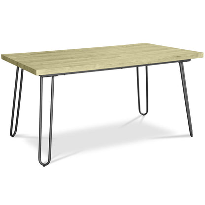 Table à manger rectangulaire - Style industriel - Bois et métal - 150cm - Hairpin