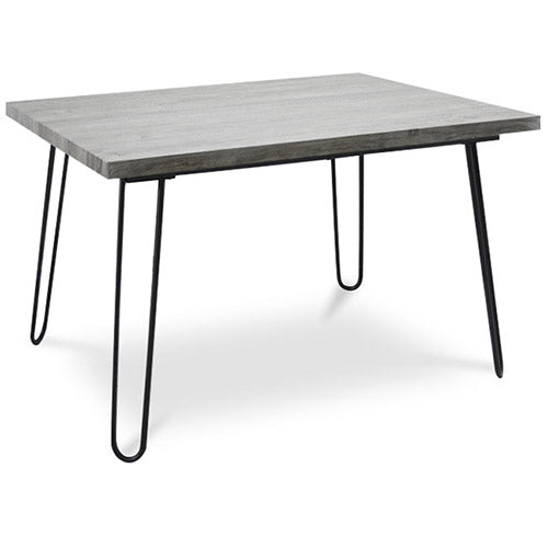 Table à manger rectangulaire - Style industriel - Bois et métal - 120cm - Hairpin