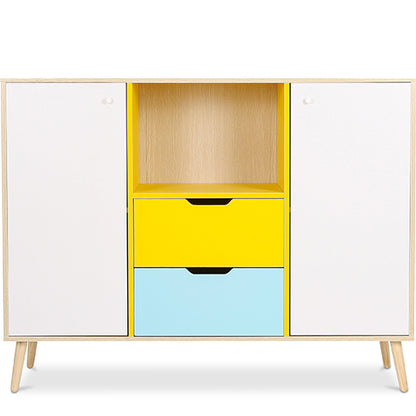 Buffet en Bois - Design Multicolore - Style Scandinave - Grap