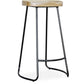 Barstol - Industriell design - Tre og metall - 76cm - Adriel