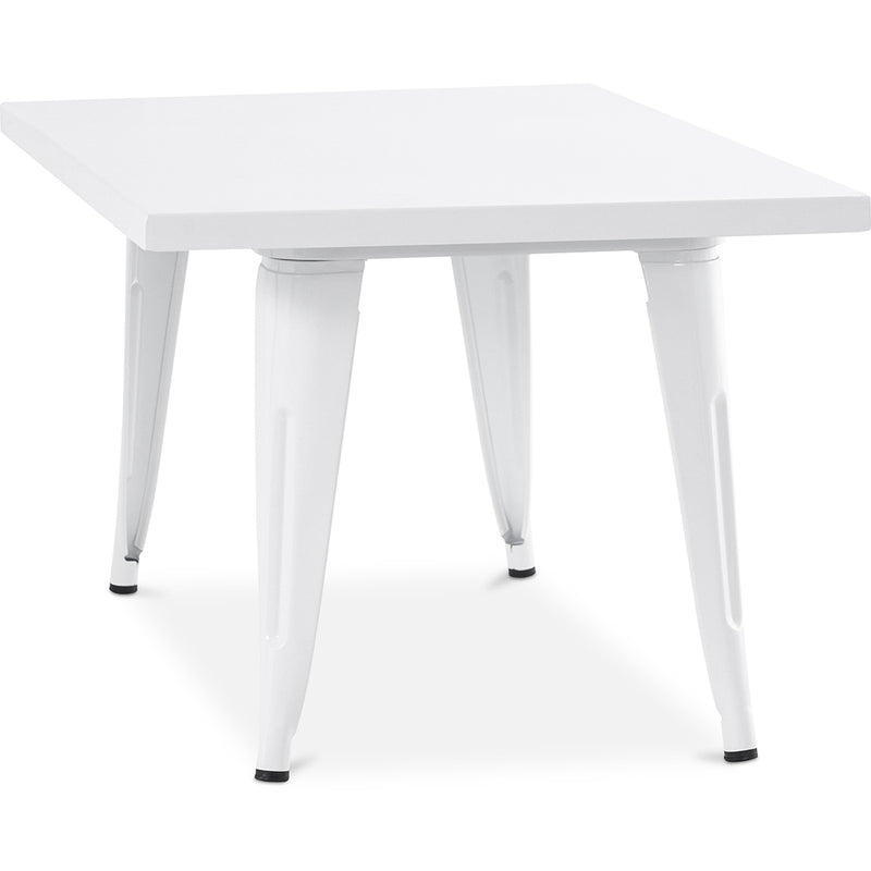 Table carrée pour enfants - Industrielle - Métal - 60cm - Stylix