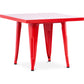 Table carrée pour enfants - Industrielle - Métal - 60 cm - Stylix