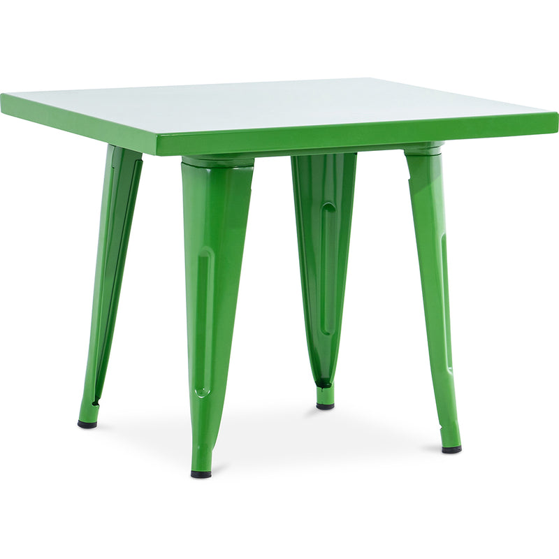 Table carrée pour enfants - Industrielle - Métal - 60cm - Stylix