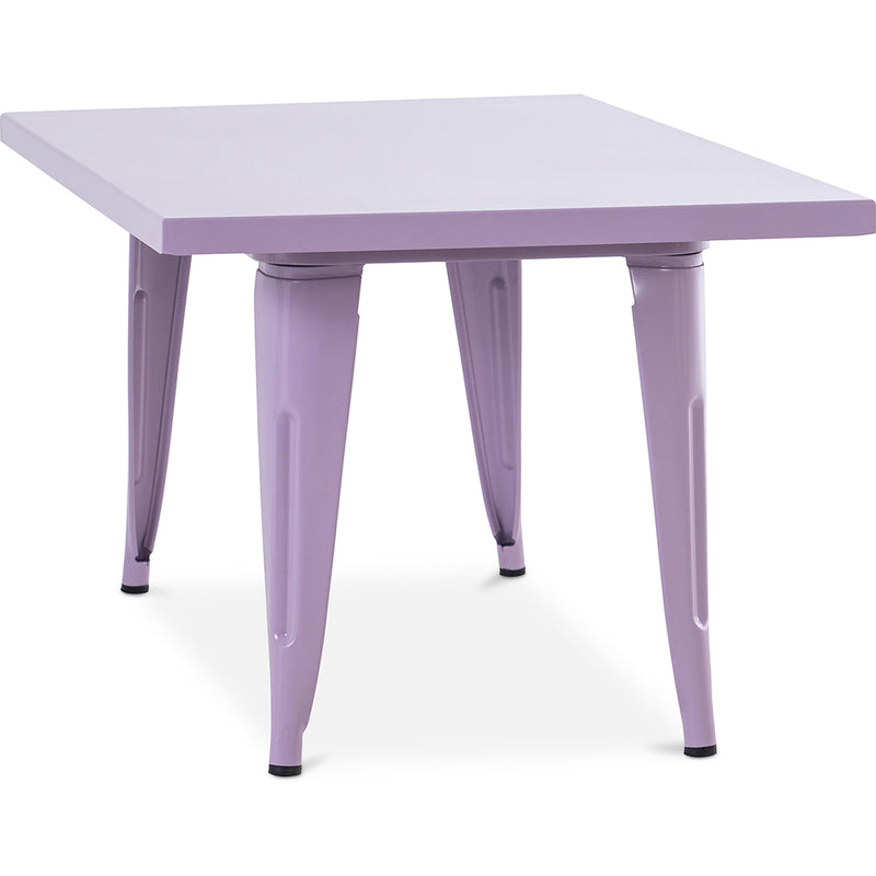 Table carrée pour enfants - Industrielle - Métal - 60cm - Stylix