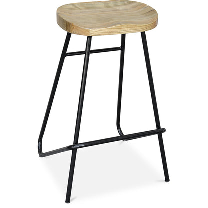 Barhocker - Industrielles Design - Holz und Metall - 75 cm - Inteus