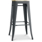 Bar Stool - Industrial Design - Steel & Wood - 76cm - Stylix