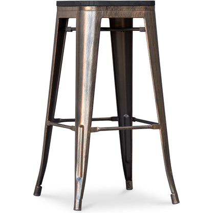 Barstol - Industriell Design - Tre & Metall - 76cm - Stylix