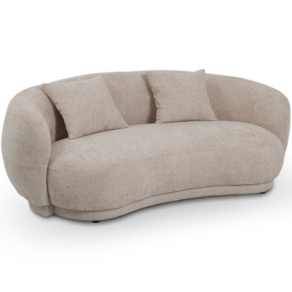 Curved Contemporary Style Design Sofa Upholstered in Chenille - 3 Seater - Curvy - gallery 4
