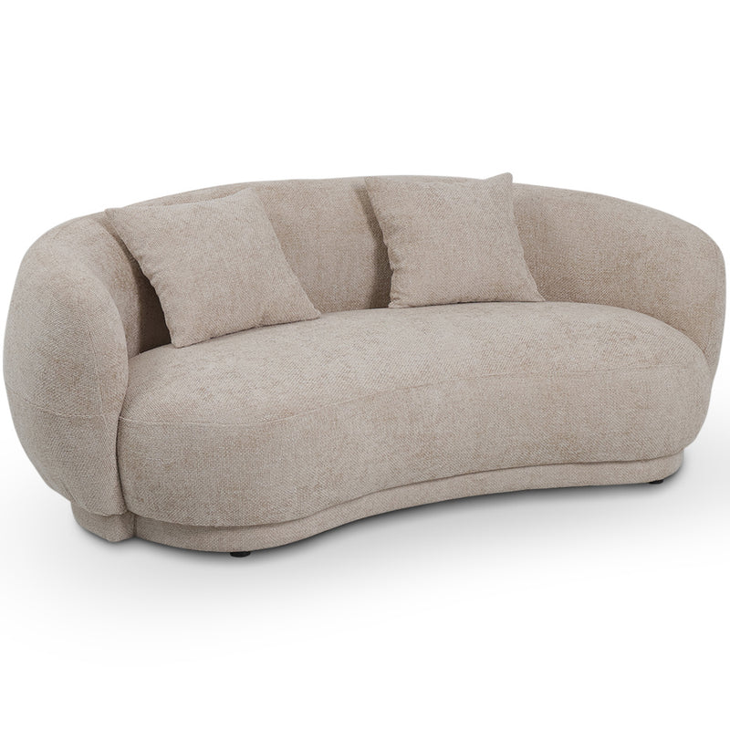 Curved Contemporary Style Design Sofa Upholstered in Chenille - 3 Seater - Curvy - gallery 4