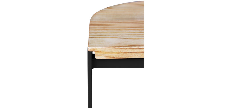 Industrial stool in metal and wood 60cm - Lia