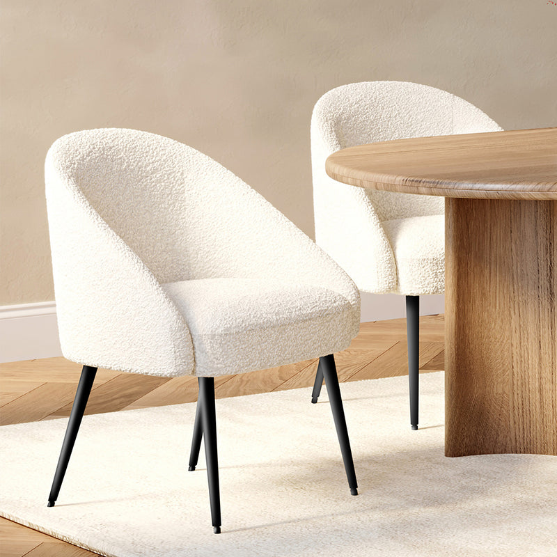 Design Armchair - Upholstered in Boucle Fabric - Wasda - gallery 4
