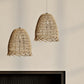 Lampe suspendue style bohème en rotin naturel - Linei