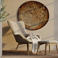 Fauteuil rembourré avec repose-pieds - Style scandinave - Huda