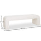 Bench Upholstered In White Bouclé Fabric - Modern Elegant Minimalist - Karla