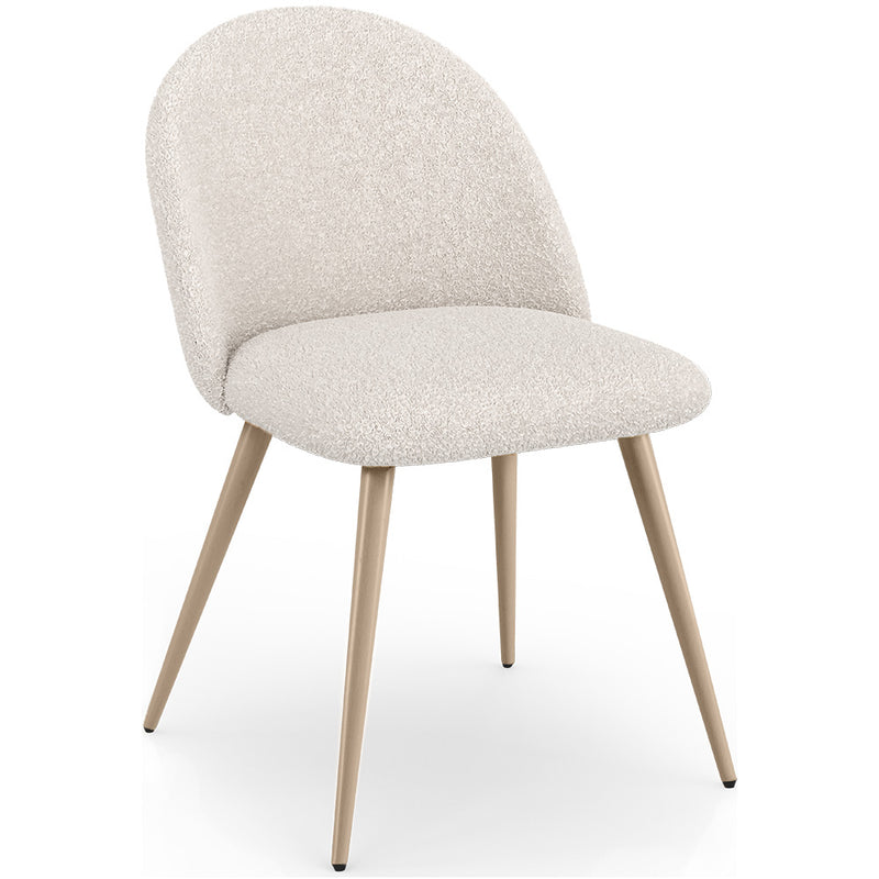 Dining Chair - Upholstered in Bouclé Fabric - Scandinavian Design - Evelyne
