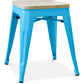 Banco Design Industrial - Madeira & Metal - 45cm - Stylix
