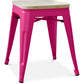 Banco Design Industrial - Madeira & Metal - 45cm - Stylix