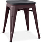 Taburete Diseño Industrial - Madera y Acero - 46cm - Stylix