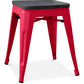 Taburete Diseño Industrial - Madera y Acero - 46cm - Stylix