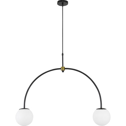 Lampe de plafond à boules en verre - Lampe suspendue à 2 bras - Josephine