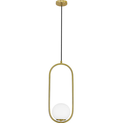 Globe ceiling lamp - Golden pendant - Ruby