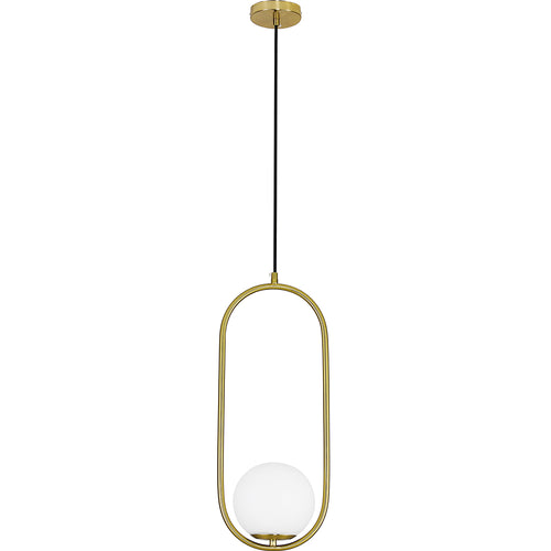 Globe ceiling lamp - Golden pendant - Ruby