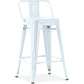 Bar stool with industrial design backrest - 60cm - Stylix