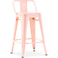 Bar stool with industrial design backrest - 60cm - Stylix
