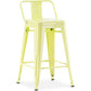 Bar stool with industrial design backrest - 60cm - Stylix