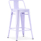 Bar stool with industrial design backrest - 60cm - Stylix