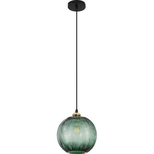 Lampe de plafond au design vintage - Suspension en forme de boule verte - Viola