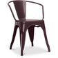 Chaise de salle à manger avec accoudoirs - Acier - Nouvelle édition - Stylix