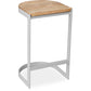 Tabouret Design Industriel - Bois et Métal - 60cm - Lia