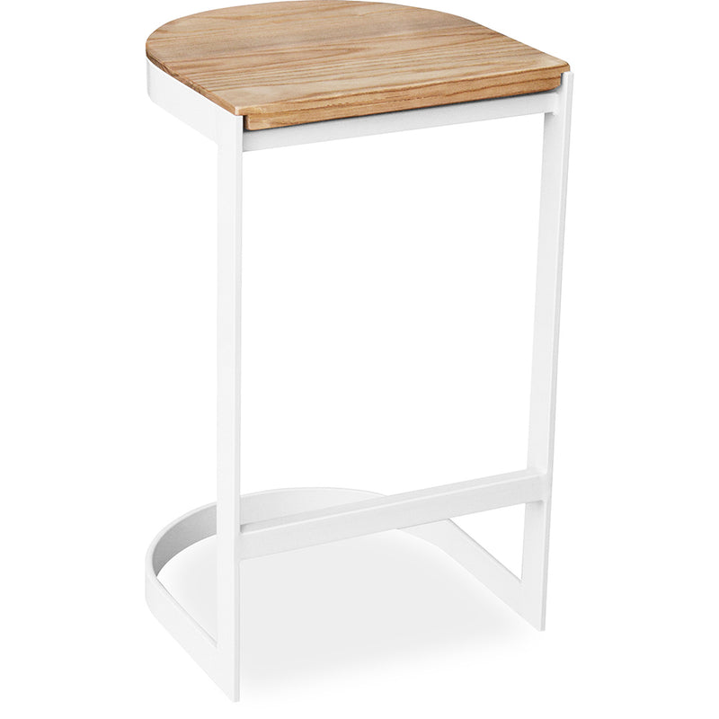 Industrieller Design-Hocker - Holz und Metall - 60cm - Lia