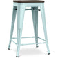 Bar Stool - Industrial Design - Wood and Steel - 60cm - Stylix