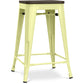 Bar Stool - Industrial Design - Wood and Steel - 60cm - Stylix