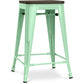 Bar Stool - Industrial Design - Wood and Steel - 60cm - Stylix