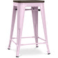 Bar Stool - Industrial Design - Wood and Steel - 60cm - Stylix