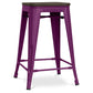 Bar Stool - Industrial Design - Wood and Steel - 60cm - Stylix