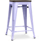 Bar Stool - Industrial Design - Wood and Steel - 60cm - Stylix