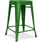 Industrial design bar stool - matte steel - 60cm - Stylix
