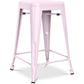 Industrial design bar stool - matte steel - 60cm - Stylix