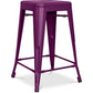 Industrial design bar stool - matte steel - 60cm - Stylix