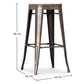 Pack of 4 bar stools - Industrial design - 76cm - Stylix