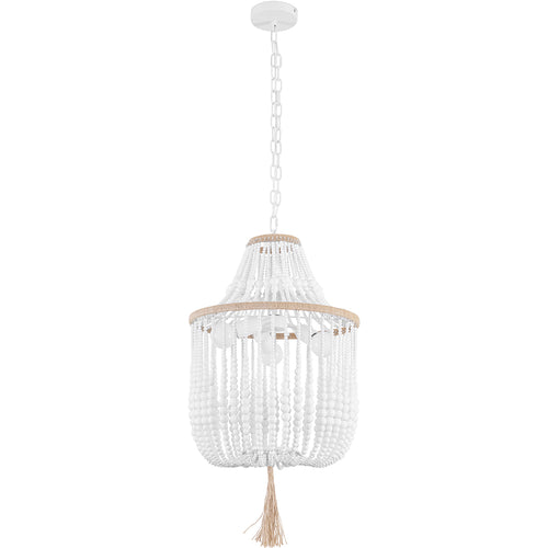 Lampa sufitowa z drewnianymi kulami - Lampa wisząca w stylu boho Bali - Lawan