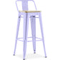Barhocker mit Rückenlehne - Industriedesign - 76 cm - Stylix