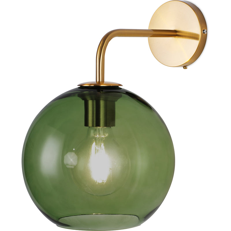 Spherical Glass Shade Wall Sconce