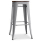 Industriell design barkrakk - Tre og stål - 76cm - Stylix
