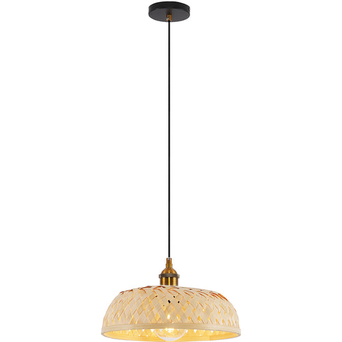 Lampe de plafond en bambou - Lampe suspendue de stile Boho Bali - Atria